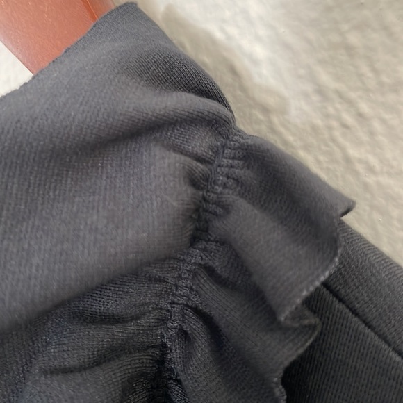 Anthro Cartonnier Black Ruffle Blazer Jacket with Green Piping Detail Size S - Picture 8 of 12